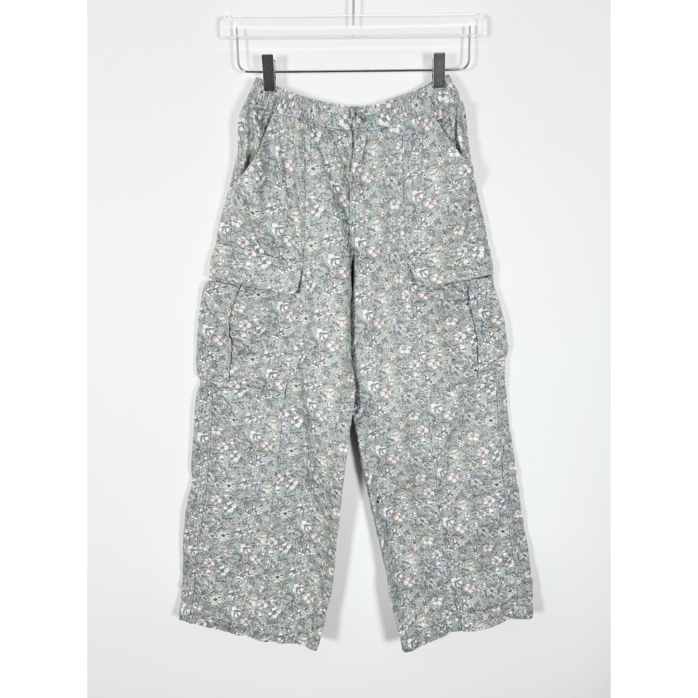 Levi's Baggy Pant Girl's 12 Cargo Pocket High Rise Elastic Waist Floral Print